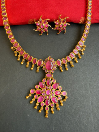 The Sanya Silver Kemp Addige Necklace & Earrings