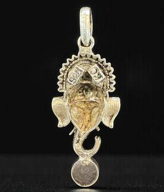 The Vinayaka Silver Ganesha Pendant (Oxidised)
