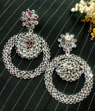 The Polki Silver Earrings