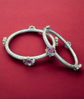 The Hoovu Silver Bangle- Single (Oxidised/Size /2.2/2.4/2.6/2.8)