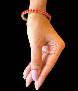 The Tanmaya Silver Coral Bangle-Single (Size /2.2/2.4/2.6/2.8)