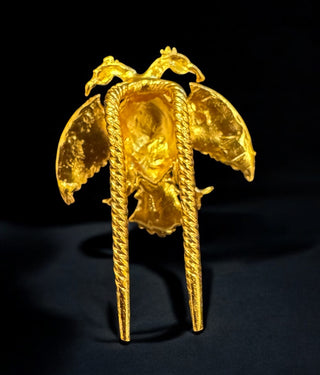 The Gandaberunda Silver  Bridal Hair Pin