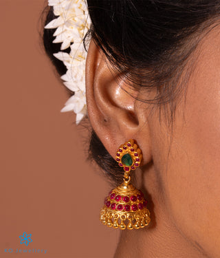 Aadya Silver Kemp Jhumkas