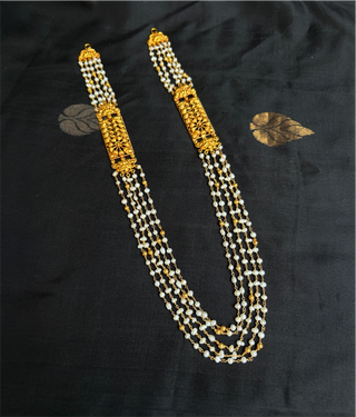 The Muktadhara Silver Heirloom Layered Pearl Necklace