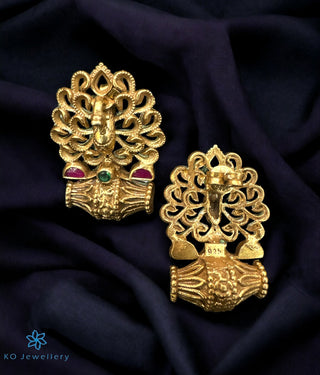 The Silver Peacock Kundan Earrings