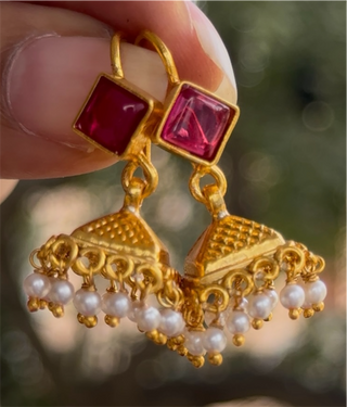 The Charita Silver Hook Jhumka