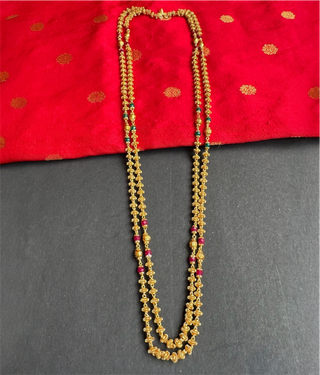 The Rama Silver 2 layer Tulsi mala Chain