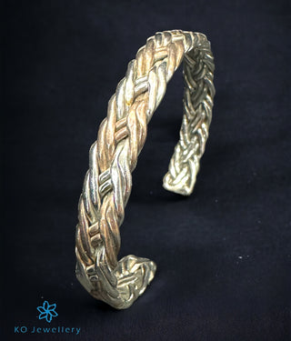 The Woven Silver Open Bracelet