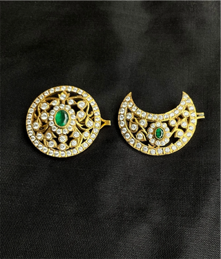 The Nisarga SuryaChandra Silver Bridal HairPin