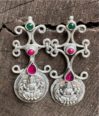 The Veda Silver Kasu Necklace (Oxidised)