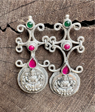 The Veda Silver Kasu Necklace (Oxidised)