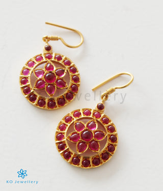 The Samanvaya Silver Earrings (Red)