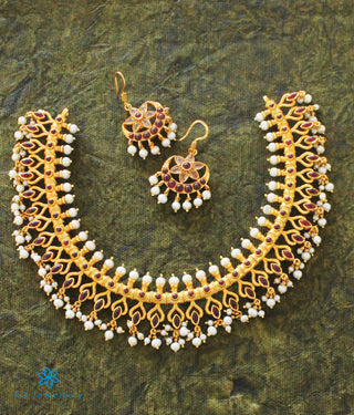 The Dharitri Silver Pearl Necklace