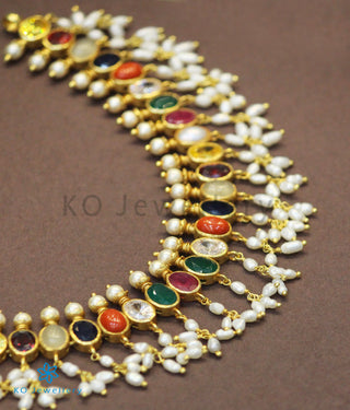 The Vishruth Silver Navratna Necklace