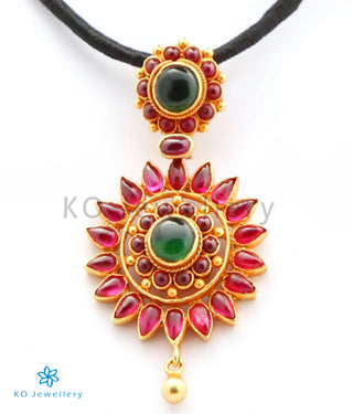 The Varada Silver Kempu Pendant