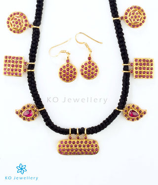 Traditional temple jewellery pendant set online shopping