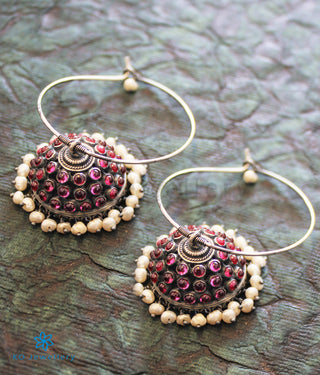 The Anagha Silver Bali-Jhumka