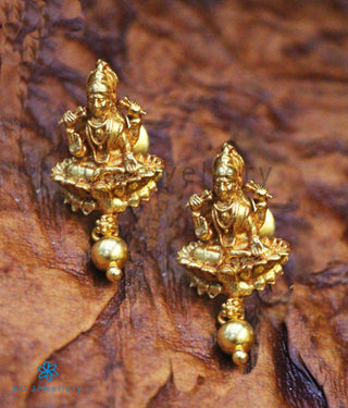 The Krutika Silver Lakshmi Earrings