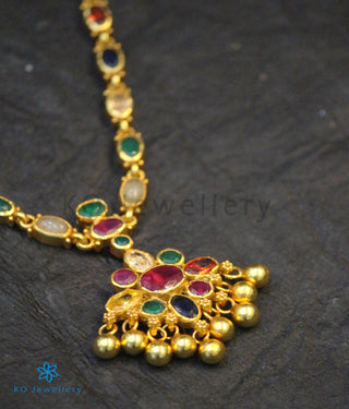 The Vedya Silver Navaratna Necklace