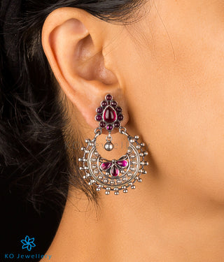 The Abhita Silver Chand Bali Earrings (Oxidised)