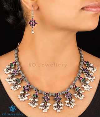 The Kadambari Silver Guttapusalu Kemp Necklace