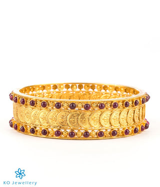 The Sindhuja Silver Lakshmi Coin Bangle (Size 2.2/2.4/2.6/2.8)