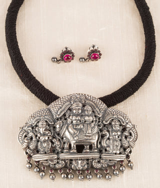 The Sharva Silver Deity Necklace