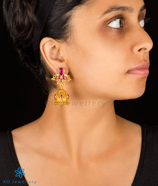 The Mrinalini Silver Jhumka