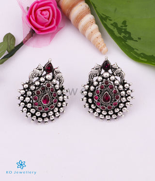 The Manya Silver Ear-studs (Big/Oxidised)