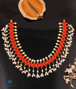 The Vishruth Silver Necklace (Coral)