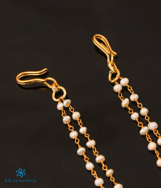 The Iravat Silver Pearl Ear chain (Two Layers)