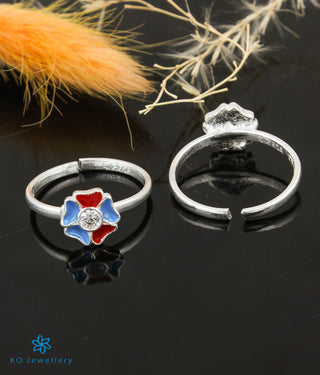 Saumanasa Silver Toe-Rings (Blue)