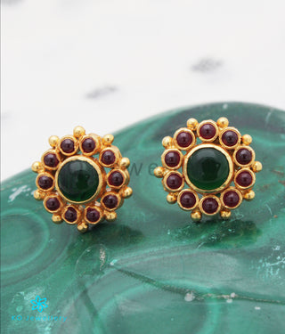 The Aamod Silver Kempu Necklace (Red)