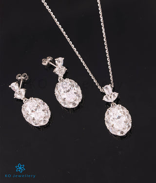 The Polka Silver Necklace Set