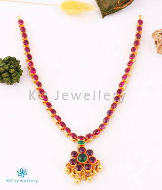 The Samprathi Silver Reversible Addige Necklace