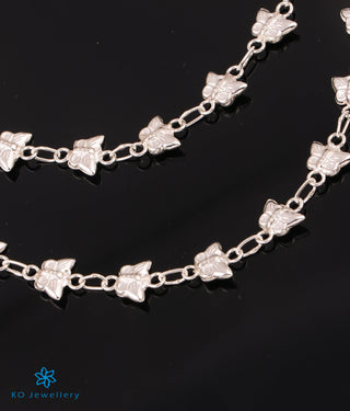 The Butterfly Silver Anklets