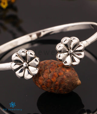 The Floral Silver Openable Bracelet