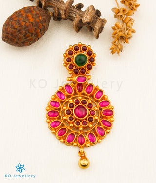 The Nitya Silver Kempu Pendant