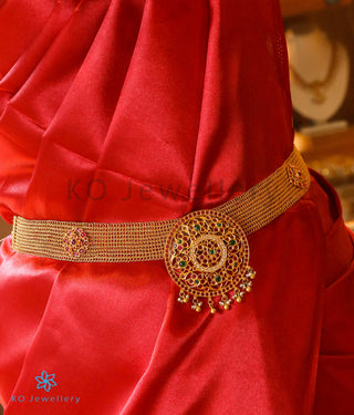 The Vamika Silver Peacock Bridal Necklace/Waist belt