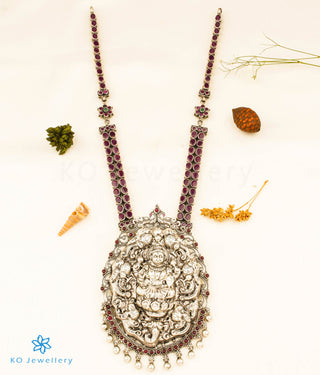 The Bhavini Nakkasi Silver Kempu Lakshmi Necklace