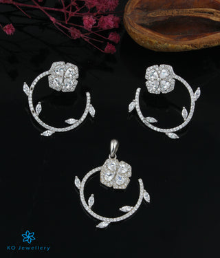 The Foliage Silver Pendant Set