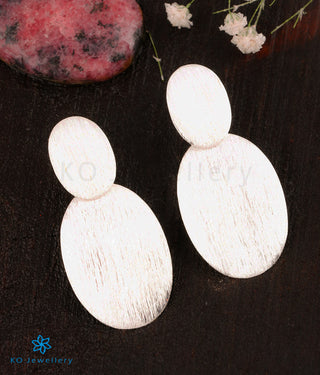 The Bold Oval Silver Earrings