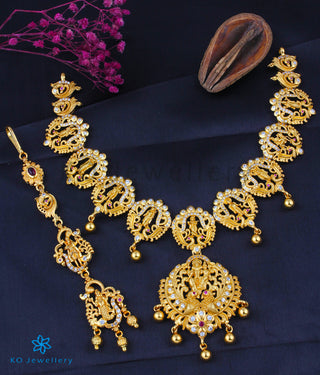 The Dashavatara Silver Necklace Bridal Set