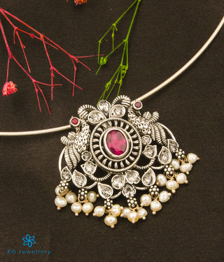 The Anviya Silver Peacock Pendant