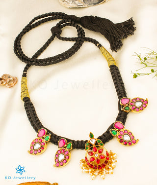 The Tanaya Silver Kundan-Jadau Swan Necklace