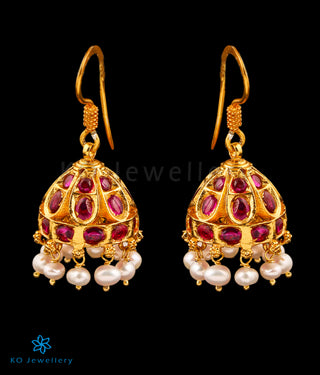 The Atyuha Silver Pearl Jhumkas