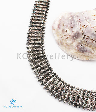 The Prashanti Silver Necklace/Waistbelt (Oxidised)