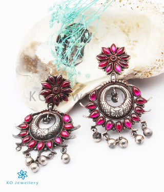 The Sreejata Silver Kempu Earrings