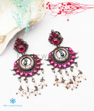 The Vihang Silver Kempu Earrings