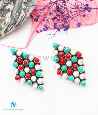 The Ishvita Silver Turquoise Earrings